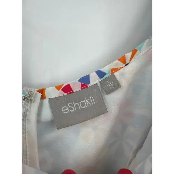 eShakti sleeveless Summer print mini dress Size 12/ Large - Picture 2 of 7